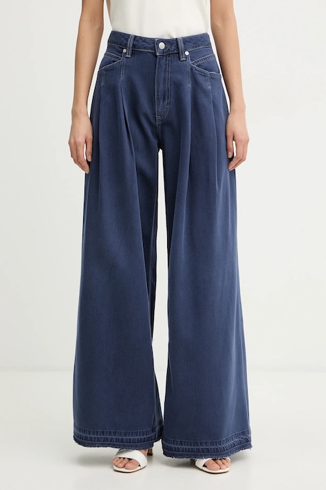 BOSS Orange jeansy C SLOUCHY 2PL MR damskie kolor granatowy 50552533