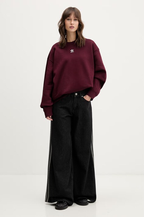 adidas Originals джинси wide leg жіночі Firebird — SS26-SJD03N, чорний — фото 2