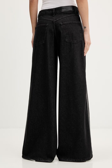 adidas Originals джинси wide leg жіночі Firebird — SS26-SJD03N, чорний — фото 3