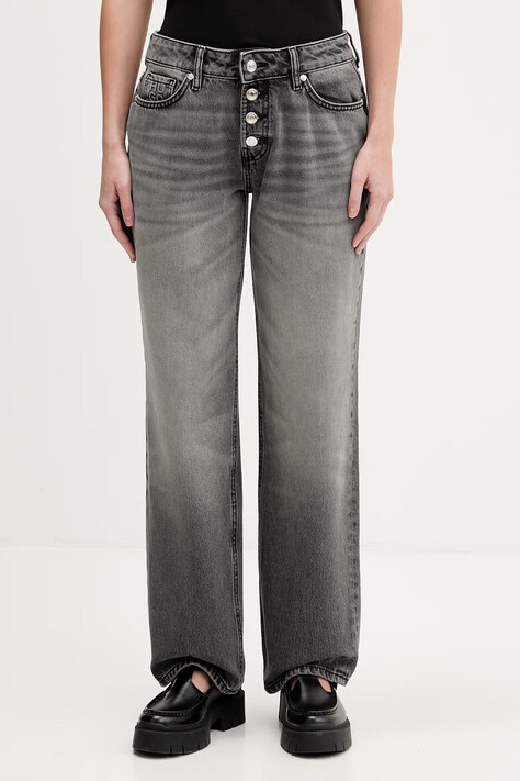 HUGO джинсы straight для женщин Gilissi_5 серые 50559124