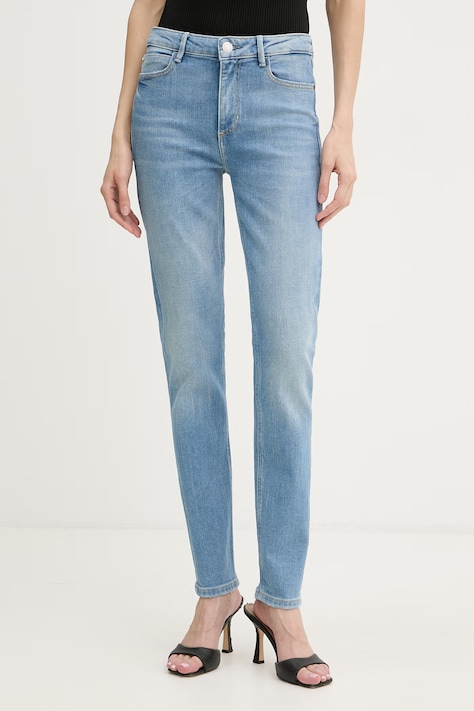 Guess jeansy straight damskie 1981 niebieskie W6RA46 D6882