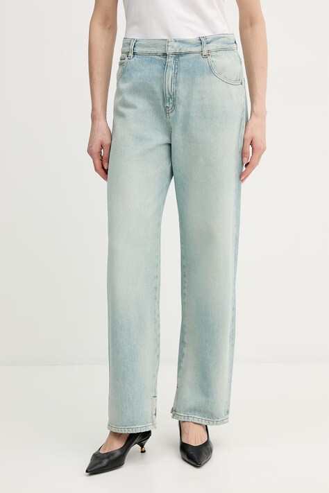 Pinko jeansy relaxed fit damskie niebieskie 104600 A379