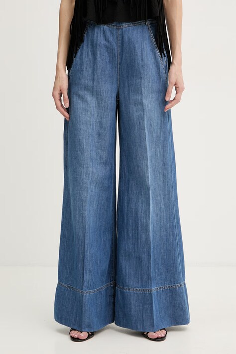 Pinko rifle wide leg dámske modré 106398 A33J