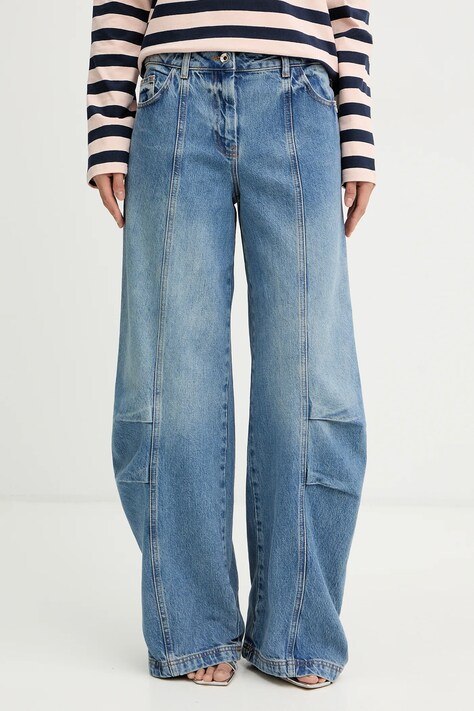 Patrizia Pepe jeansy damskie kolor niebieski 8P0773 D1WZ