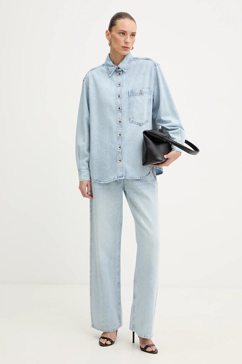 Patrizia Pepe jeansy damskie kolor niebieski 8P0818 D108