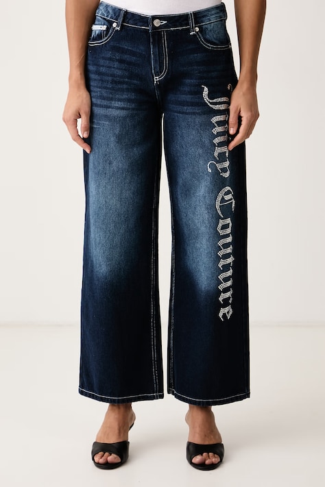 Juicy Couture Джинси wide leg жіночі Diamante темно-сині JCDJE225952