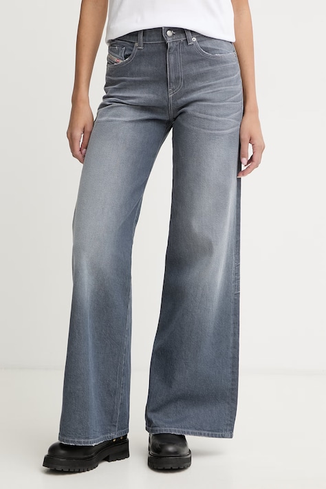 Diesel jeansy wide leg damskie 1979 D-AKEMI L.32 niebieskie A03624.007DE