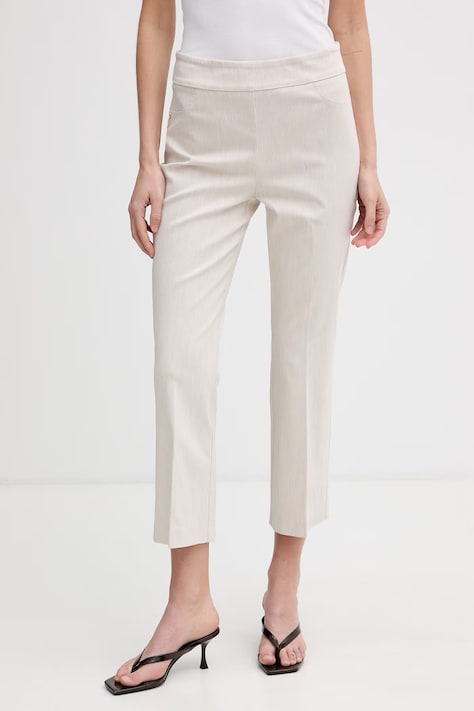 Joseph Ribkoff spodnie carrot damskie z wiskozą beżowe regular waist 262242