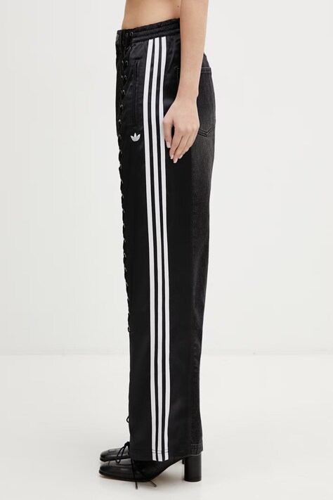 adidas Originals jeansy straight damskie czarne KS3878