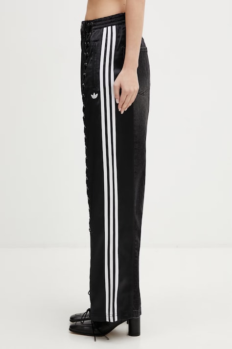 adidas Originals jeansy straight damskie czarne KS3878