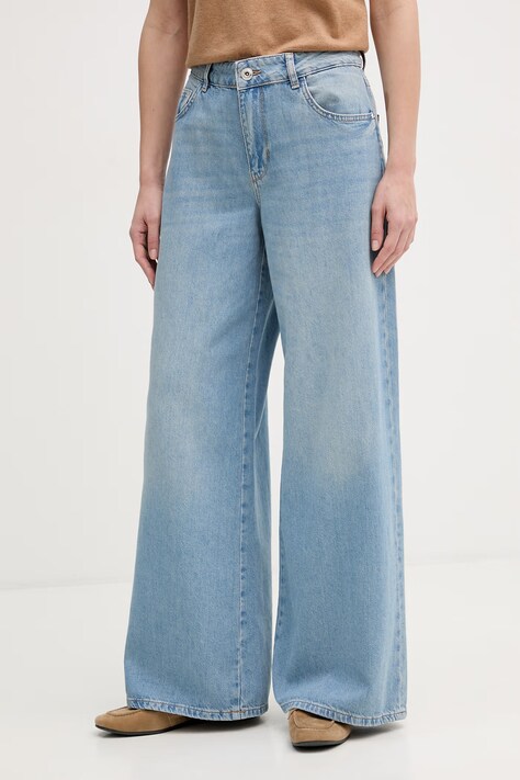 Mos Mosh jeansy Esma damskie kolor niebieski 178700