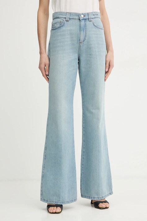 Marella jeansy WLEG damskie kolor niebieski 2613181014200