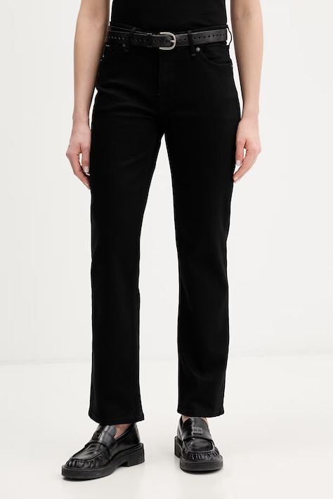 Guess Jeans jeansy straight damskie czarne W5YA98 D6311