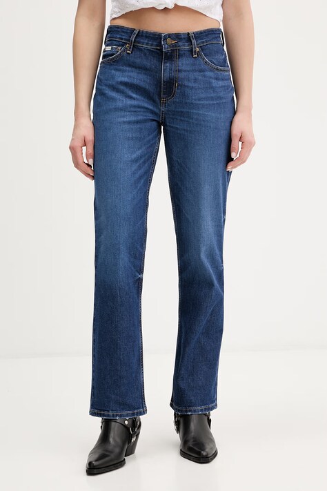 Guess Jeans jeansy straight damskie granatowe W5YA98 D6328