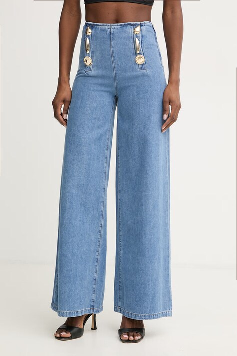 Simona Corsellini Τζιν φαρδιάς γραμμής γυναικεία μπλε P26CPPAT0201