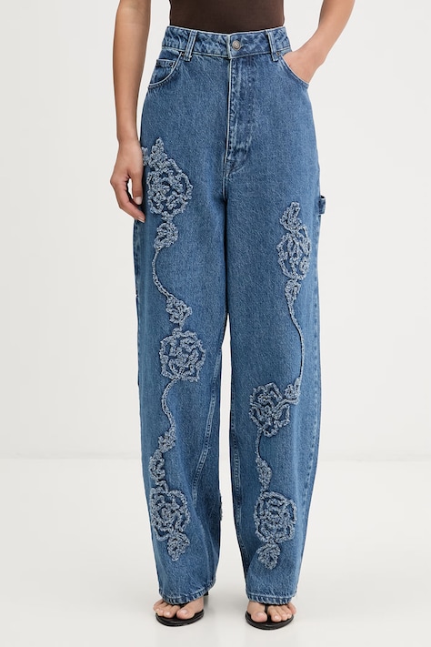 Rotate дънки relaxed fit дамски сини 1151731602
