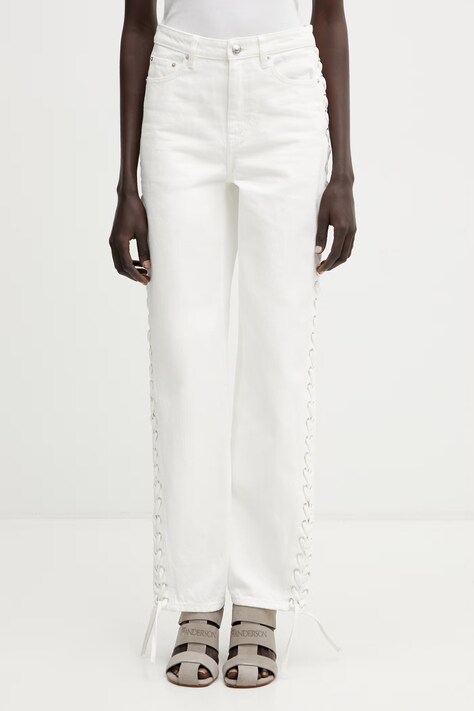 Rotate jeansy loose damskie beżowe 1155352121