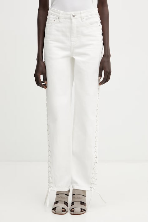 Rotate jeansy loose damskie beżowe 1155352121