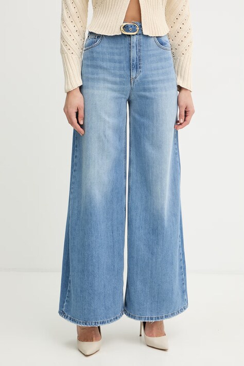 Twinset jeansy damskie kolor niebieski 261TP2710