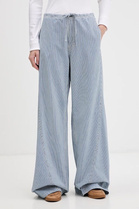 Guess Jeans široke traperice ženske plave W6GA2J D7881