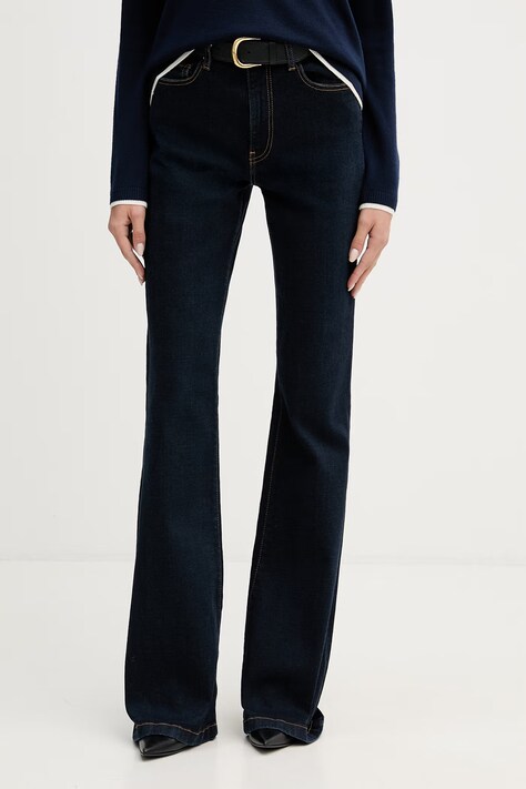 United Colors of Benetton jeansy flare damskie granatowe 4IMHDE00F