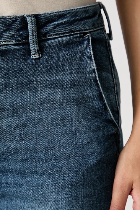 United Colors of Benetton Jeansy chino damskie niebieskie 4LCBDF0B8
