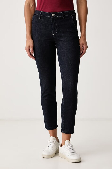 United Colors of Benetton Jeansy chino damskie niebieskie 4LCBDF0B8