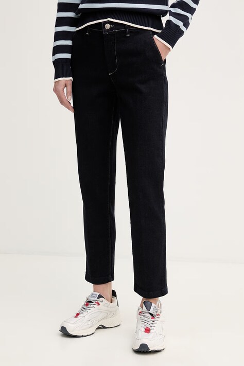 United Colors of Benetton jeansy chino damskie granatowe 4LCBDF0B8