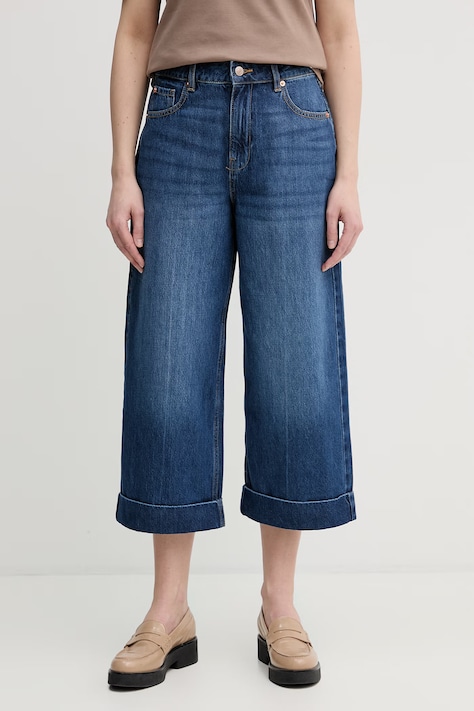 United Colors of Benetton Jeansy relaxed fit damskie niebieskie 4IKGDE02Q