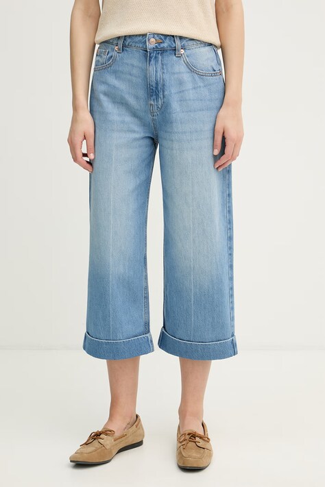 United Colors of Benetton jeansy relaxed fit damskie niebieskie 4IKGDE02Q