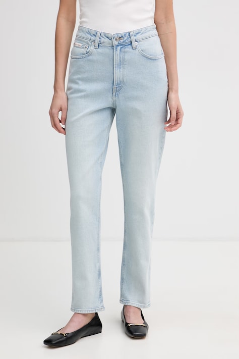 Calvin Klein Jeans rifle mom fit dámske modré LV047F669G