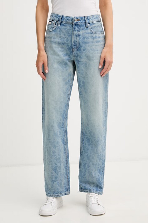 Calvin Klein Jeans rovné džíny dámské modré LV047F678G