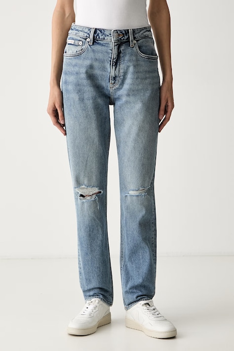 Calvin Klein Jeans дънки mom fit дамски сини LV047F707G
