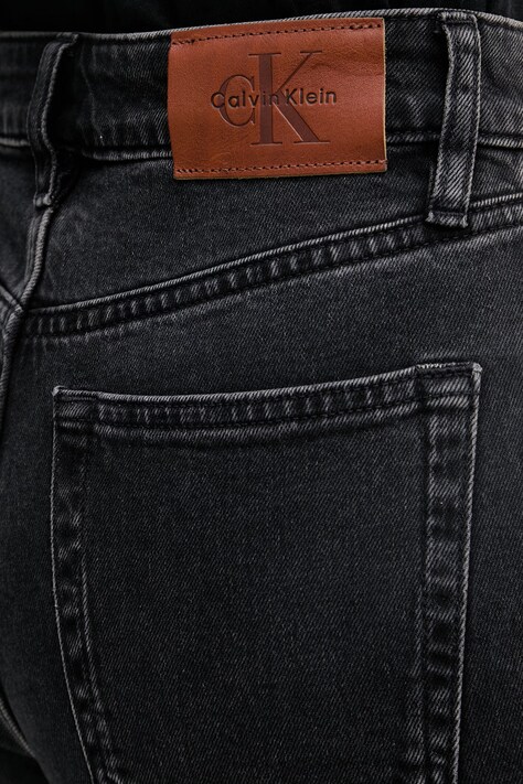 Calvin Klein Jeans jeansy straight damskie czarne LV047F708G