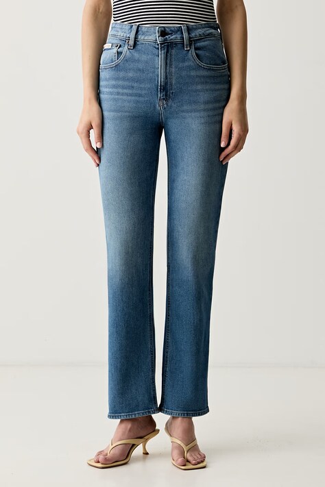 Calvin Klein Jeans rifle straight dámske modré LV047F711G