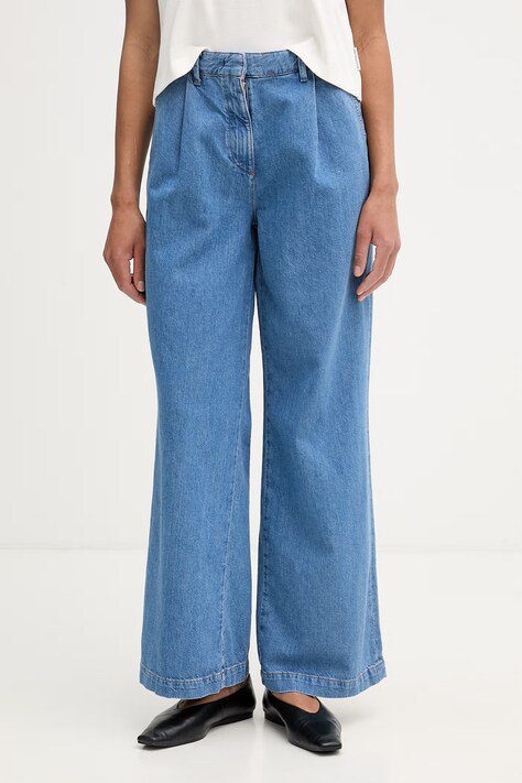 Marc O'Polo jeansy wide leg damskie niebieskie 5000009561