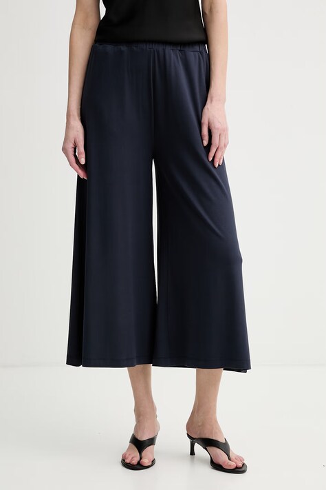 Marc O'Polo spodnie straight damskie z wiskozy granatowe 5000009629