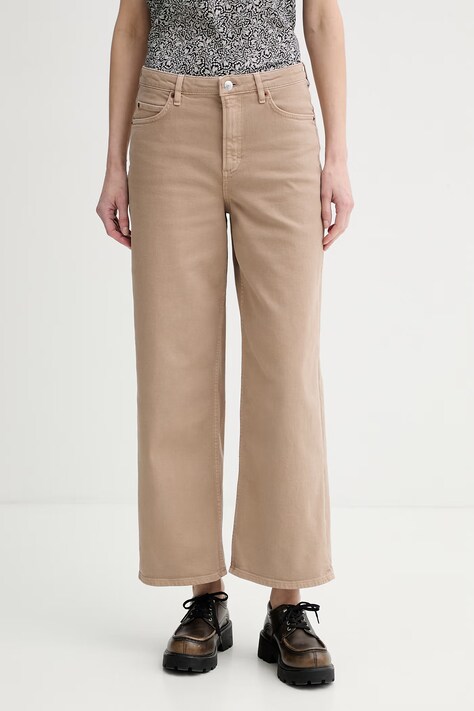 Marc O'Polo Jeansy wide leg damskie beżowe 5000013171