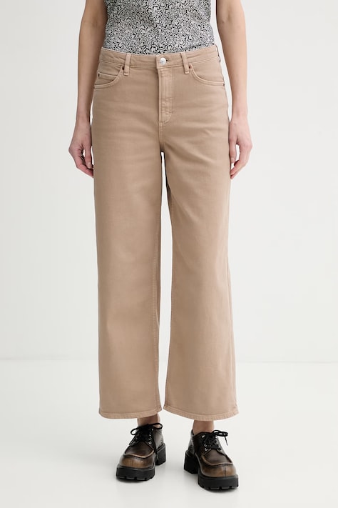 Marc O'Polo Jeansy wide leg damskie beżowe 5000013171