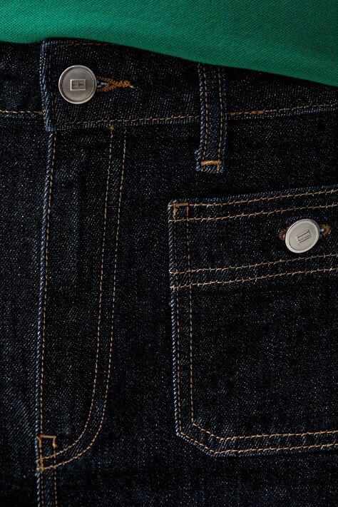 Tommy Hilfiger jeansy bootcut damskie granatowe WW0WW50778
