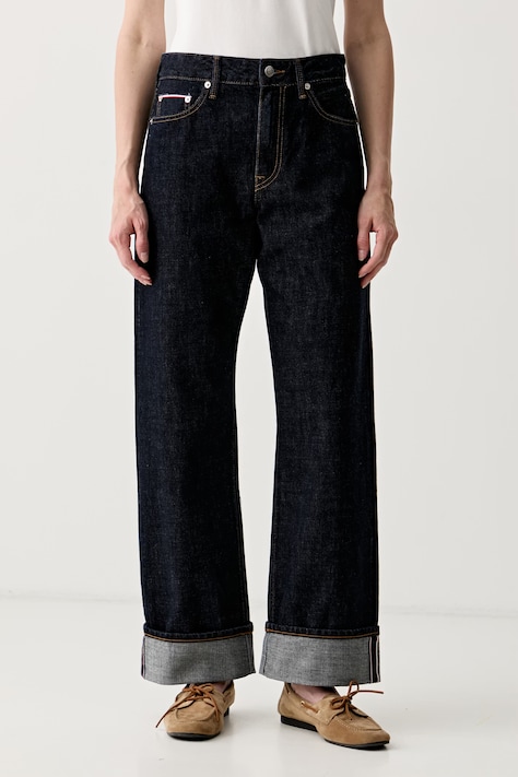 Tommy Hilfiger jeansy straight męskie granatowe WW0WW50781