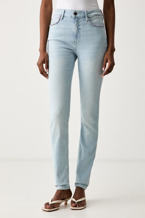 Guess skinny kavbojke ženske modre W6GA46 D0688