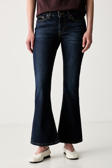 Levi's jeansy bootcut damskie LOW SLIM BOOT granatowe 006KC