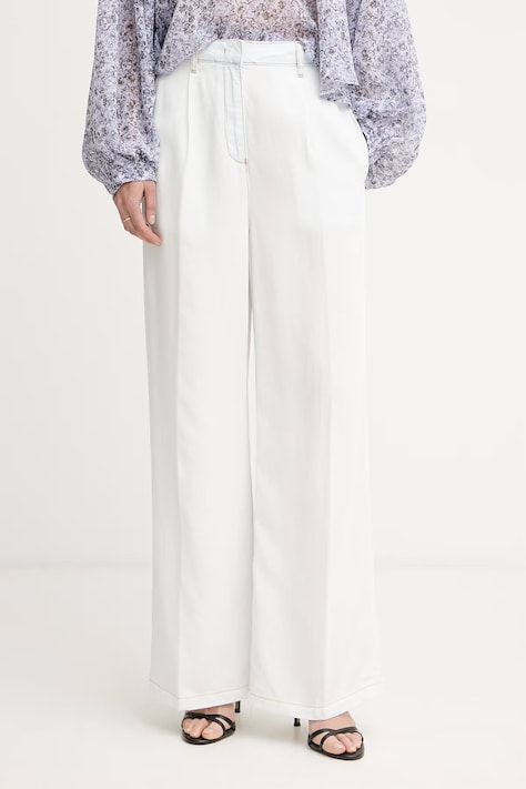 Patrizia Pepe spodnie damskie białe high waist 2P1743 D9A0