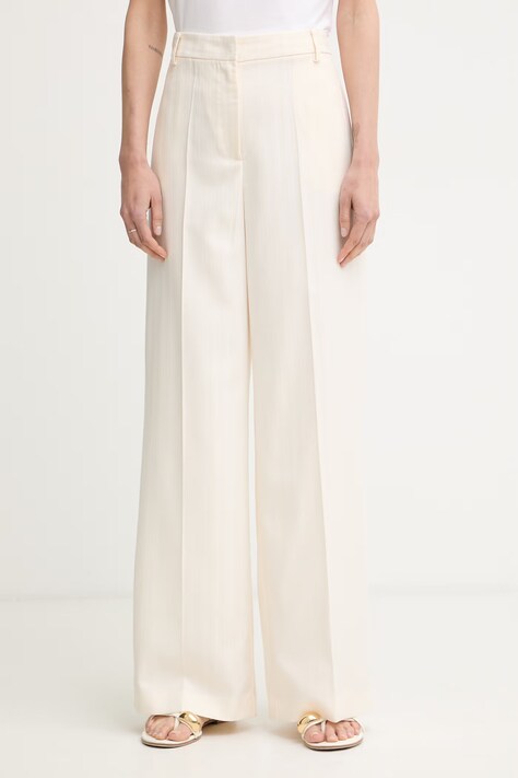 Patrizia Pepe spodnie damskie beżowe high waist 2P1754 A735