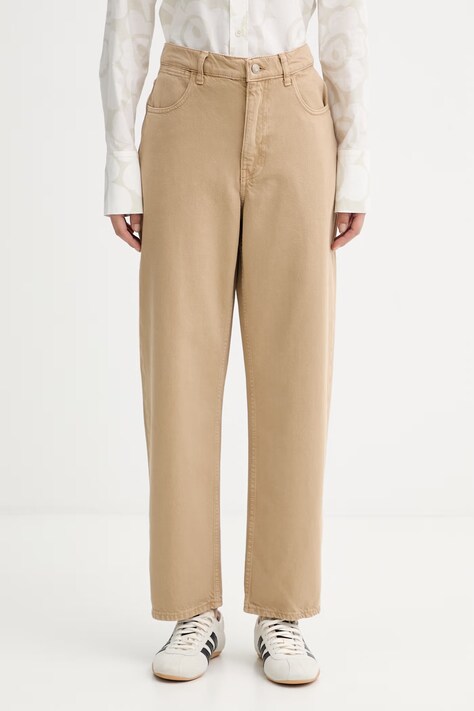 Marimekko jeansy mom fit damskie beżowe 095190