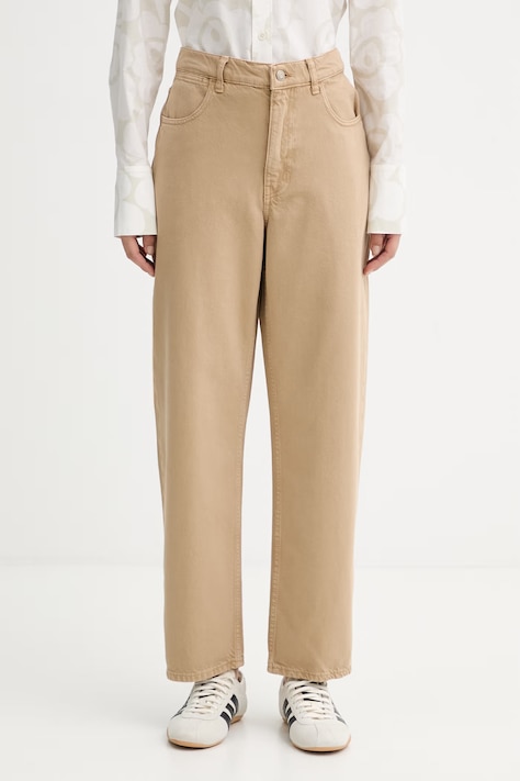 Marimekko jeansy mom fit damskie beżowe 095190