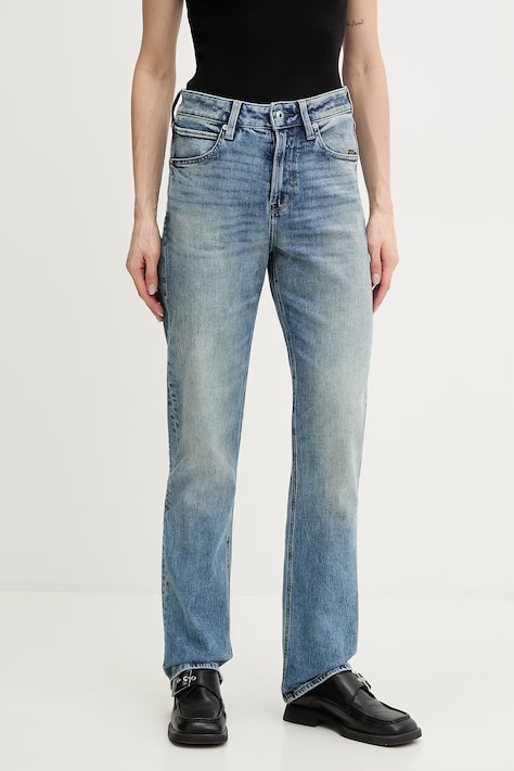 G-Star jeansy Iggie Straight damskie high waist D27704-E205