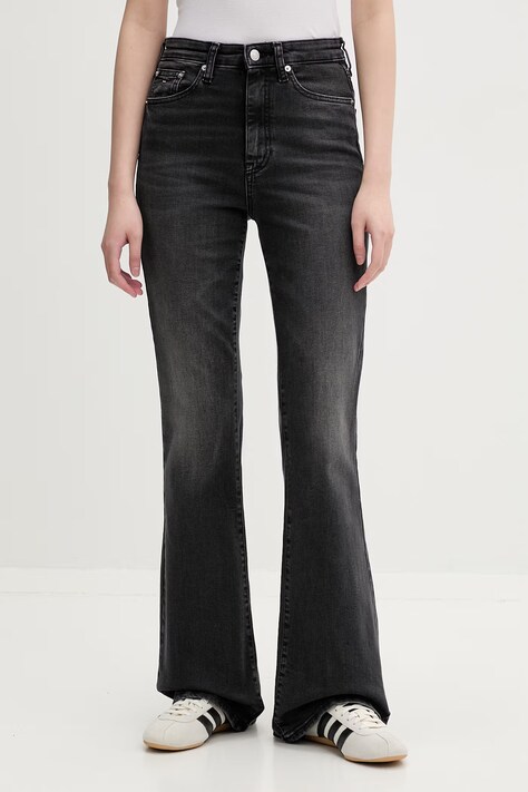 Tommy Jeans jeansy flare damskie czarne DW0DW22656