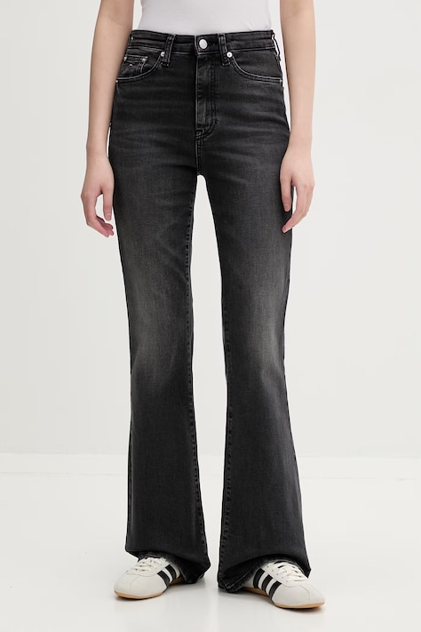 Tommy Jeans jeansy flare damskie czarne DW0DW22656
